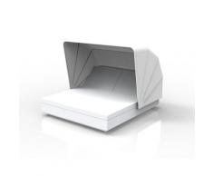 Vondom »VELA« Outdoor Daybed eckig mit 2 verstellbaren Rückenlehnen inkl. Faltdach – erhältlich in 3 Farben