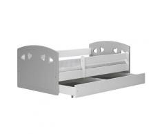 KocotKids »Julia« Bett in weiß/grau 80x160 cm / mit Bettschublade