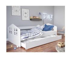 KocotKids »Kacper« Kinderbett weiß mit Bettschublade 80x180 cm / mit Matratze