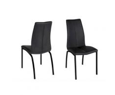 Actona »Asama« Esszimmerstuhl Lederlook Metall 43,5x95x57 cm