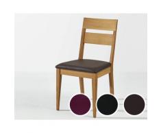 Schösswender »Filippa« Wildeiche Massivholz Stuhl Kunstleder Lotos schwarz