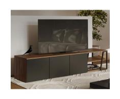 TemaHome »Albi« Lowboard Schwarz mit Walnuss