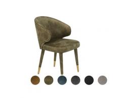 Dutchbone »Lunar« Stuhl Samt khaki