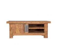 SIT Coral Teak Massivholz Lowboard - 1 Türe / 2 Fächer 1 Tür, 2 offene Fächer