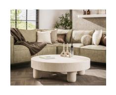 designline »Marble« Couchtisch bulky stone 110x35x110 cm