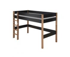 INFANSKIDS »Infanscolor« Kinderzimmer Mittelhochbett anthrazit – erhältlich in 2 Größen