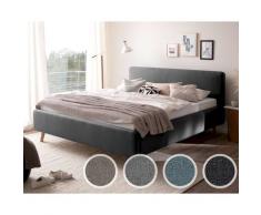 meise.möbel »Mattis« Polsterbett mit Bettkasten 180x200 cm / Taupe / ohne Bettkasten