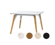 Vondom »FAZ Wood« Tisch 100x100 cm / Black / Eschenholz dunkel