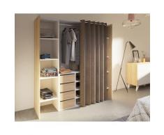TemaHome »Tom 2.1« Kleiderschrank mit Vorhang Eiche Taupe