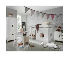 INFANSKIDS »Infanscolor« Kinderzimmer Halbhochbett weiß 208x120x103cm / weiß
