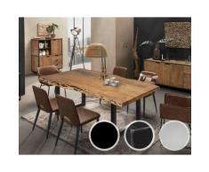 SIT »56er« Massivholz Esstisch Baumkante Akazie / 160x90 cm / alufarbig