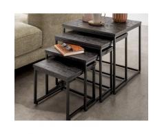 die Faktorei »Celia« Beistelltisch 4er Set Teakholz