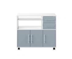 TemaHome »Marius« Küchenschrank auf Rollen Weiß mit Celadon Grey