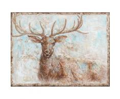 La Casa »Hirsch seitlich« Ölbild handbemalt auf Leinwand