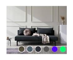 Innovation »SLY« Klappsofa 528 Mixed Dance Blue / Matt Schwarz