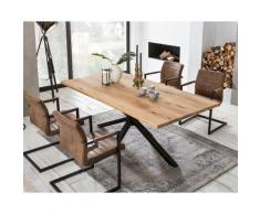 SIT Tops & Tables »Arizona« Wildeiche Massivholz Esstisch 180x100 cm / Eisen antiksilber