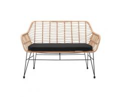 SalesFever »Ubaldo« Sitzbank Rattan schwarz natur