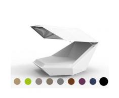 Vondom »FAZ« Outdoor Daybed inkl. Sonnenblende Lackiert Hochglanz / Steel mit Bezug Silvertex Steel 4001 / Bronze 5048