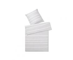 Elegante Bettwäsche »Relax« Hellgrau 7047-19 Bettwäsche / 155x220 cm / 80x80 cm