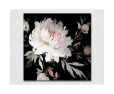 La Casa »Weiße Blüte« Ölbild handbemalt 100x100 cm auf Leinwand