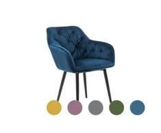 SalesFever »Fran« Armlehnstuhl blau Samt