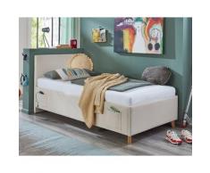 meise.möbel »Cool I« Jugendbett Cord 90x200 cm / nata / ohne Rückenteil / mit Bettkasten / mit Matratze / Härtegrad H2/H3