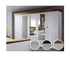3S Frankenmöbel »Country« Massivholz Kleiderschrank SZ-0132 / 5-Türig / B 315 x H 217 x T 62 cm / Weiss