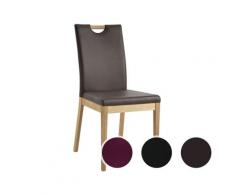 Schösswender »Palma« Wildeiche Massivholz Stuhl Echtleder beige