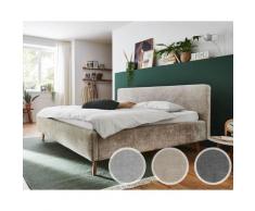meise.möbel »Mattis« Polsterbett Bouclé mit Bettkasten 180x200 cm / beige / ohne Bettkasten