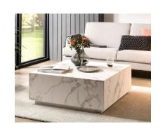 SalesFever »Jaxon« Couchtisch Marmoroptik weiß 90x35x90 cm