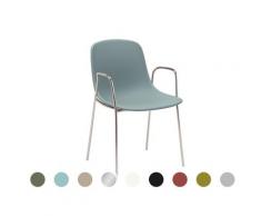 infiniti »PURE LOOP MONO« 4 Legs Designer-Stuhl AC01 Verchromt / IR8022 Schwarz / ohne Armlehne