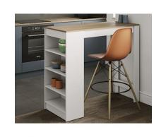 TemaHome »Aravis« Bartisch Weiß mit Eiche