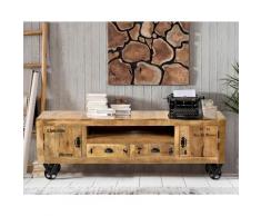 SIT »Rustic« Massivholz Mango Lowboard - 2 Türen, 2 Schubfächer 1921-04 / B 200 x H 55 x T 40 cm