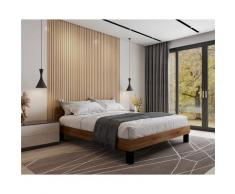 BlackWood »Buona Vita II« Wildeiche Massivholzbett 120x220 cm / Wildeiche natur