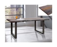 WOLFMÖBEL »City« Akazie Baumkante Esstisch rough wood