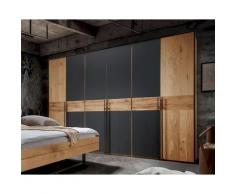 Forestales »Boston« Massivholz Kleiderschrank Wildeiche / 3-türig / 60er Raster