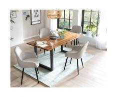 SalesFever »Lando-Leo« Esszimmergruppe Akazie hellgrau – erhältlich in 2 Größen