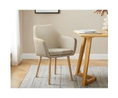 SalesFever »Darla« Armlehnstuhl beige 62x84x60 cm