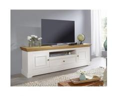 3S Frankenmöbel »Country« Massivholz Lowboard l weiss