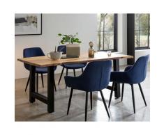SalesFever »Saira-Steve« Esszimmergruppe Akazie dunkelblau – erhältlich in 2 Größen