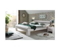 WOODLIVE »Easy« Massivholzbett Kernbuche weiss lackiert 200x200 cm