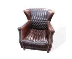 VOSS Design »Victor« Ledersessel gesteppt