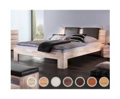 Hasena Wood-Line Massivholzbett Varus/Massa 140x200 cm Buche weiss 20 cm