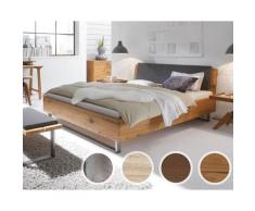 Hasena Oak-Line Wild Massivholzbett Cadro Indus/Sion 140x200 cm coffee