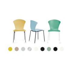 infiniti »GLOSSY« Designer-Stuhl AC31 Schwarz matt lackiert / PP21 Perlgrau