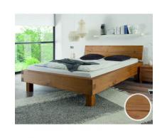 Hasena Oak-Line Wild Massivholzbett Ivio/Alpa 200x200 cm / Wildeiche natur, gebürstet, geölt