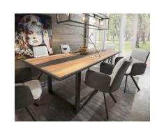 MassivHolz »Wave« Epoxidharz Akazien-Esstisch 220x100 cm / Epoxidharz