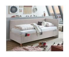 meise.möbel »Cool II« Jugendbett Cord 120x200 cm / ocean / mit Rückenteil / mit Bettkasten / mit Matratze / Härtegrad H2/H3