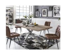 SIT Tops & Tables Esstisch Massivholz Timber Natur geölt / 200x100 cm / Eisen antikbraun