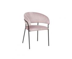 SalesFever »Pearl« Armlehnstuhl rose aus Samt